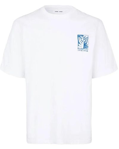 Samsøe & Samsøe Bedrucktes oversized kurzarm t-shirt - Weiß