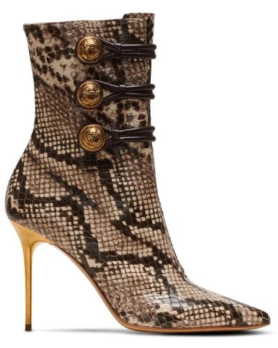 Balmain Shoes > boots > heeled boots - Marron