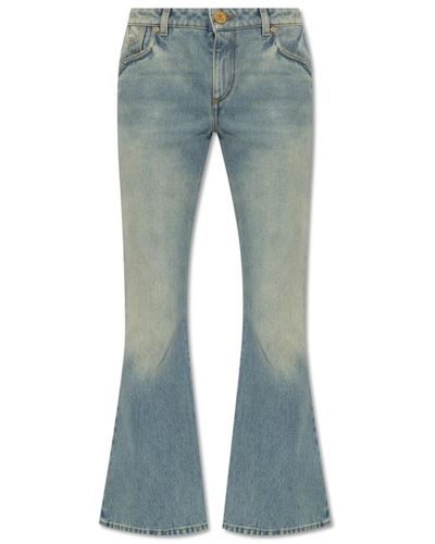 Balmain Ausgestellte jeans mit vintage-effekt - Blau