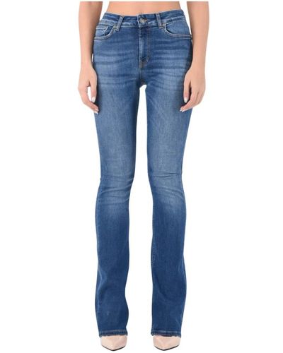 Dondup Jeans a vita alta modello newlola - Blu
