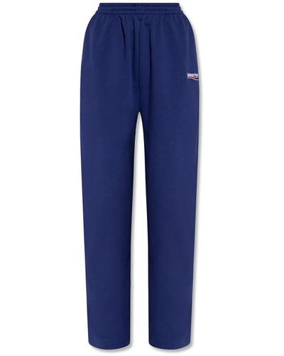 Balenciaga Sweatpants with logo - Blau