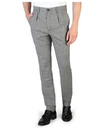 Tommy Hilfiger Check Cropped Fit Pants - Gray