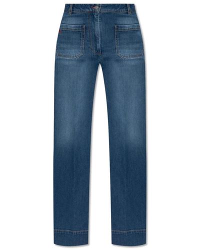 Victoria Beckham Jeans mit weiten beinen - Blau