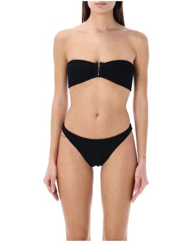 Reina Olga Schwarzes strapless bikini set ss24