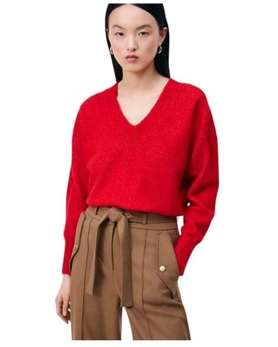 Suncoo V-neck knitwear - Rosso