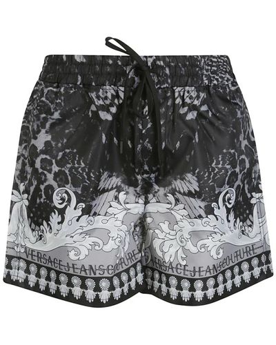 Versace Animalier mix shorts - Gris
