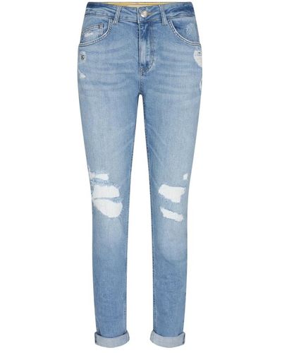 Mos Mosh Jeans skinny con graffi - Blu