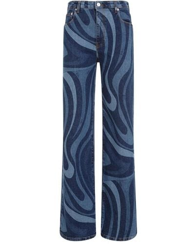 Emilio Pucci Jeans > straight jeans - Bleu