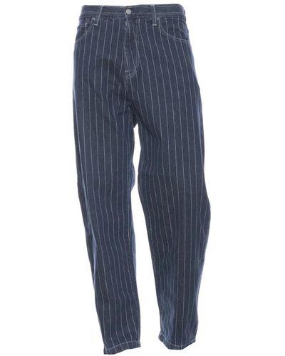 Carhartt Pantaloni a righe stile olean - Blu