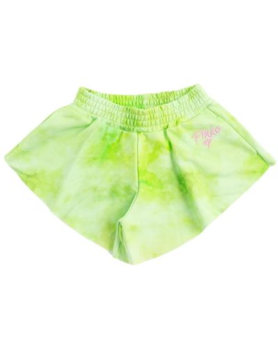 Pinko Shorts in cotone con elastico in vita - Verde