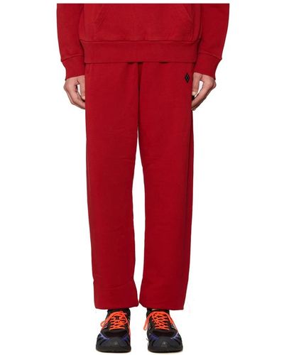 Marcelo Burlon Trousers > sweatpants - Rouge