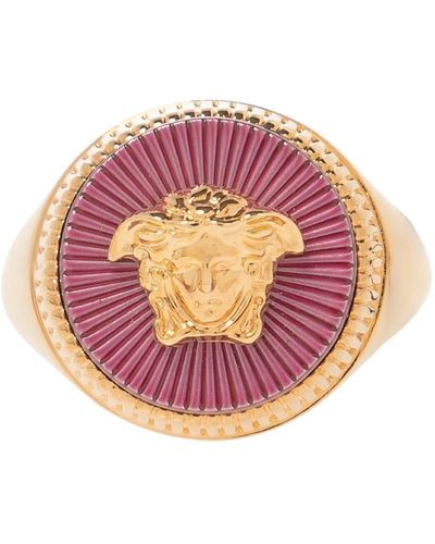 Versace Ring mit Medusa-Gesicht - Pink