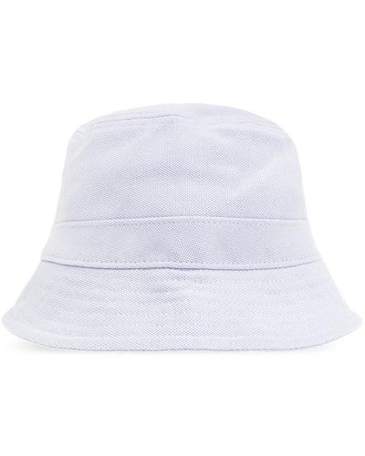 Lacoste Cappello a secchiello con logo - Bianco