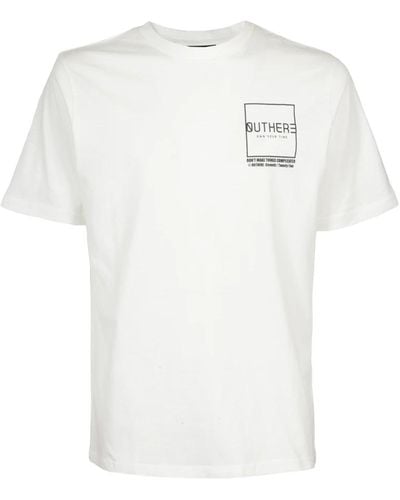 OUTHERE Baumwolle rückendruck t-shirt - Weiß