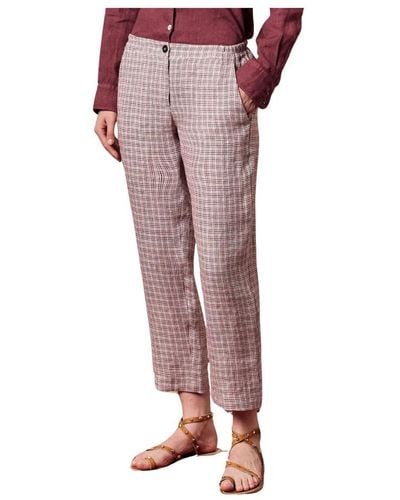 Massimo Alba Trousers > cropped trousers - Rose