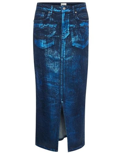 My Essential Wardrobe Aspenmw 153 rock - dunkelblau mit blauem glitzer
