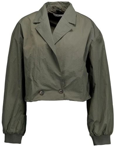 10Days Cropped blazer jacke in dunkelgrün