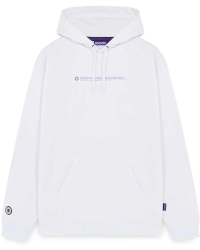 Octopus Felpe outline logo hoodie - Bianco