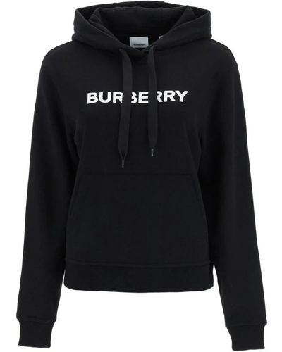Burberry Sudadera con capucha logo - Negro