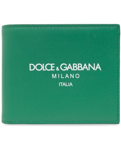 Dolce & Gabbana Portafoglio in pelle con logo - Verde