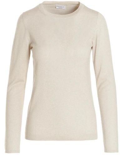 Brunello Cucinelli Long Sleeve Tops - Natural