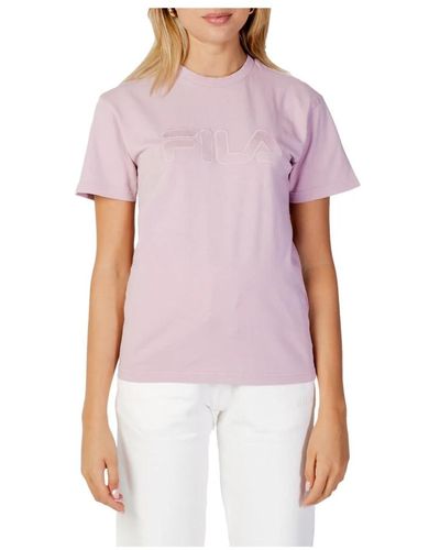 Fila Camiseta rosa estampada para mujer - Morado