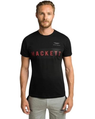 Hackett Baumwoll t-shirt - Schwarz
