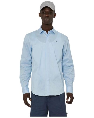 John Richmond Camicia con logo ricamato - Blu