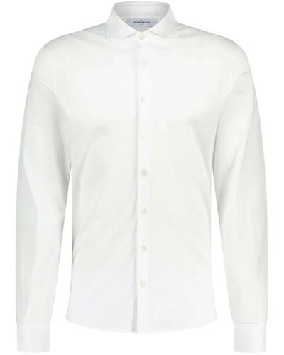 Gran Sasso Stilvolles hemd aus reiner baumwolle - Weiß