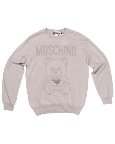 Moschino Round-Neck Knitwear - Grey