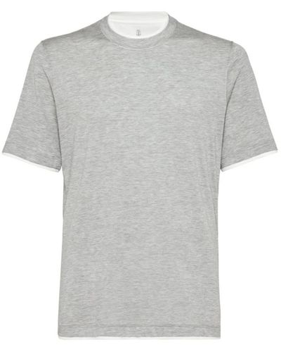 Brunello Cucinelli T-Shirts - Gray
