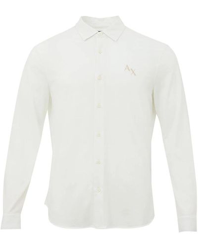 Armani Exchange Stylische casual hemden für männer - Weiß