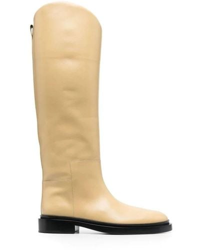 Jil Sander High Boots - Natural