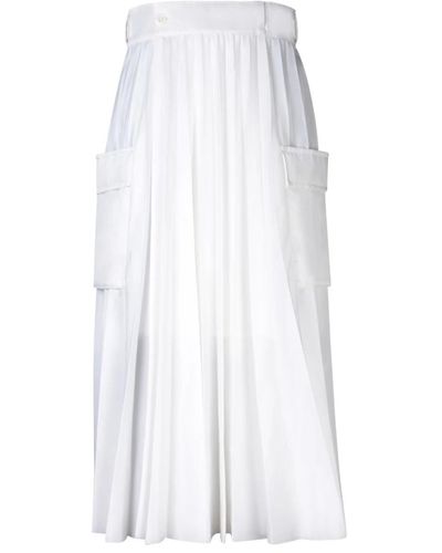 Sacai Faldas blancas para mujeres ss 24 - Blanco
