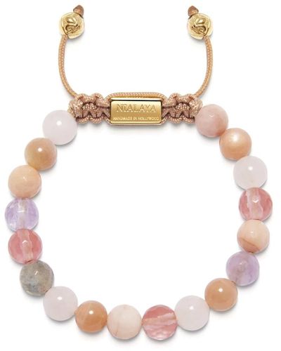 Nialaya Women`s beaded bracelet with quartz - Rosa