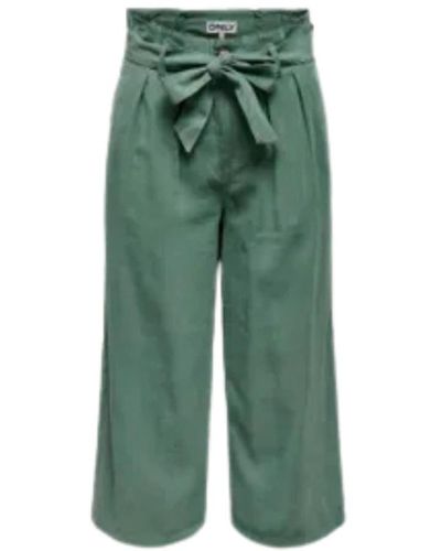 ONLY Cropped Trousers - Green