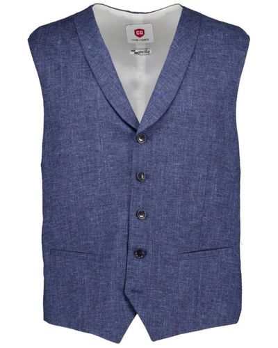CLUB of GENTS Suit Vests - Blue