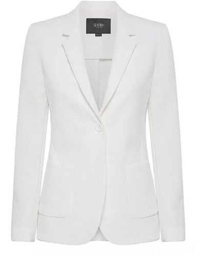 Seventy Elegante giacca beige con tasche - Bianco