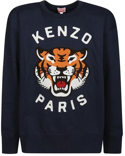 KENZO Tiger print sweatshirt - Blau