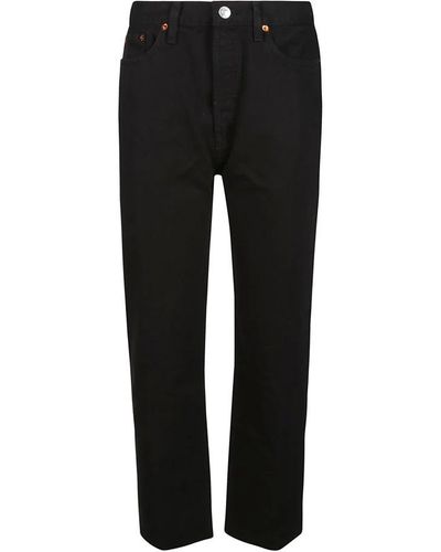RE/DONE Straight Trousers - Black
