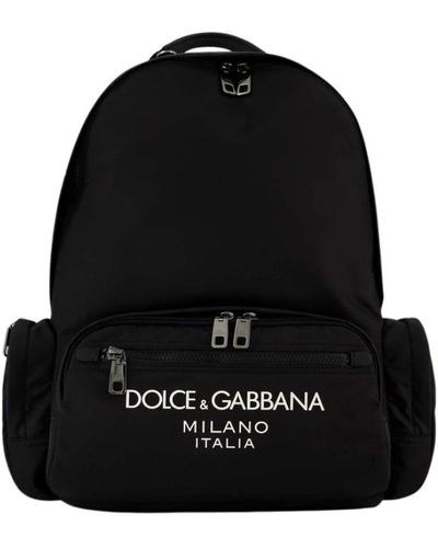 Dolce & Gabbana Sportlicher oversize-nylon-rucksack - schwarz