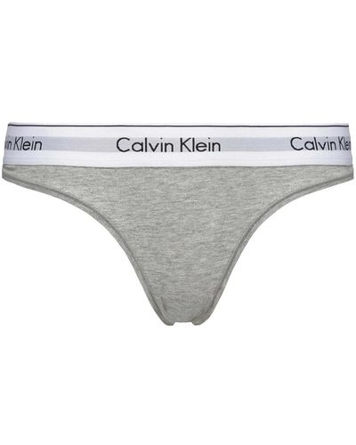 Calvin Klein Mutande thong grey heather - Grigio