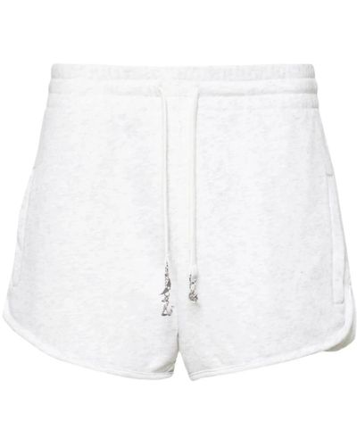 Zadig & Voltaire Heather grey baumwoll mini shorts - Weiß