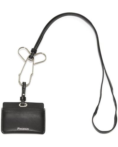 JW Anderson Cardholder With Penis Pin Strap - Black