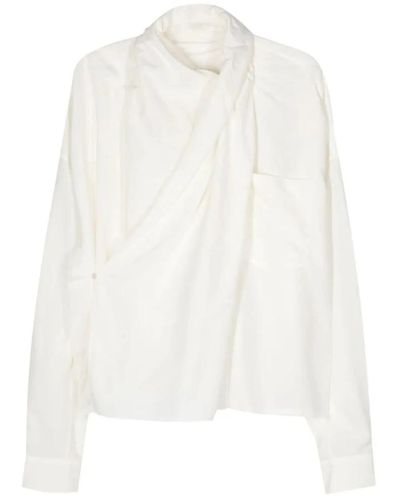 Quira Off wrap-up hemd - Weiß