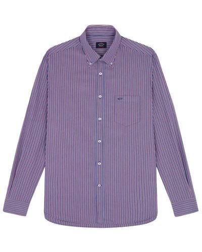 Paul & Shark Casual Shirts - Purple