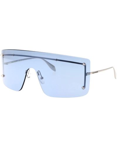 Alexander McQueen Stylische sonnenbrille am0412s - Blau