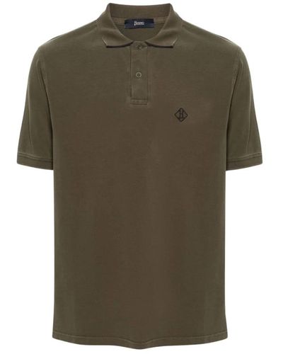 Herno Klassisches polo shirt für männer - Grün