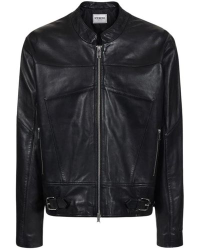 Iceberg Jackets > leather jackets - Noir