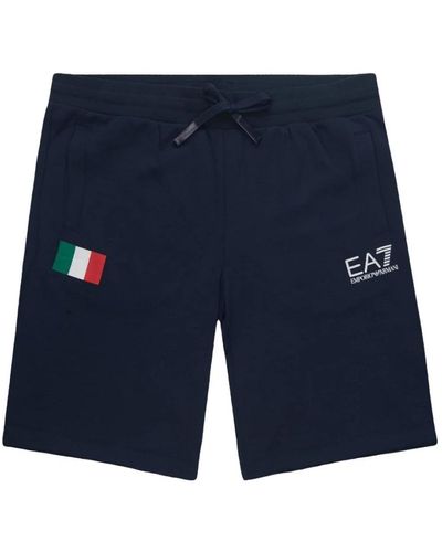 EA7 Pantaloni sportivi neri - Blu